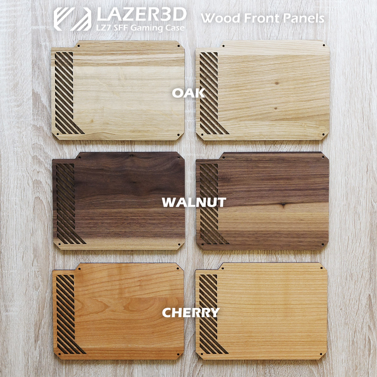 Lazer3D - Lazer3D LZ7 Front Panel - Solid Wood Cherry