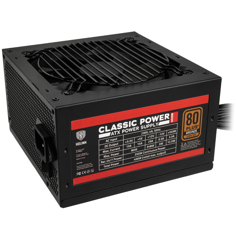 Kolink Classic Power 400W 80 Plus Bronze Power Supply