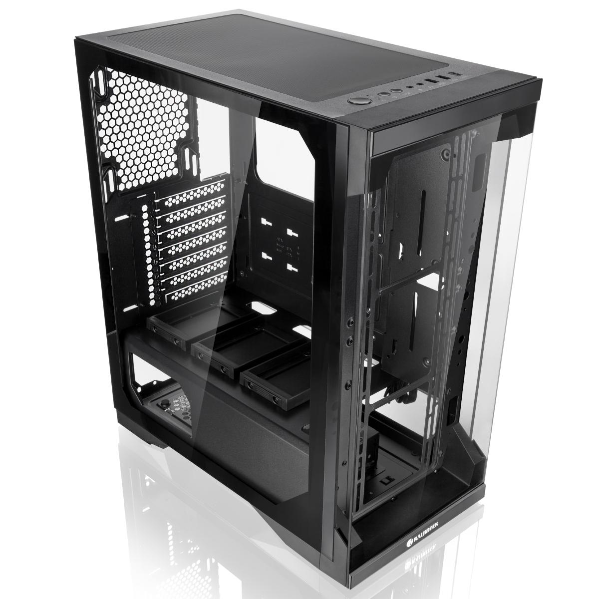 Raijintek - Raijintek Silenos Pro ARGB Mid-Tower Gaming Case - Black Tempered Glass