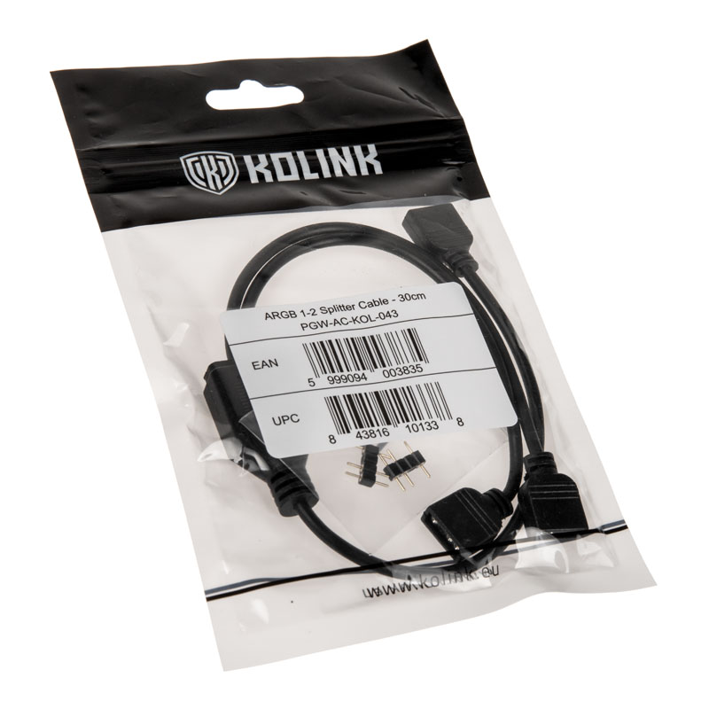 Kolink - Kolink ARGB 1-2 Splitter Cable - 30cm