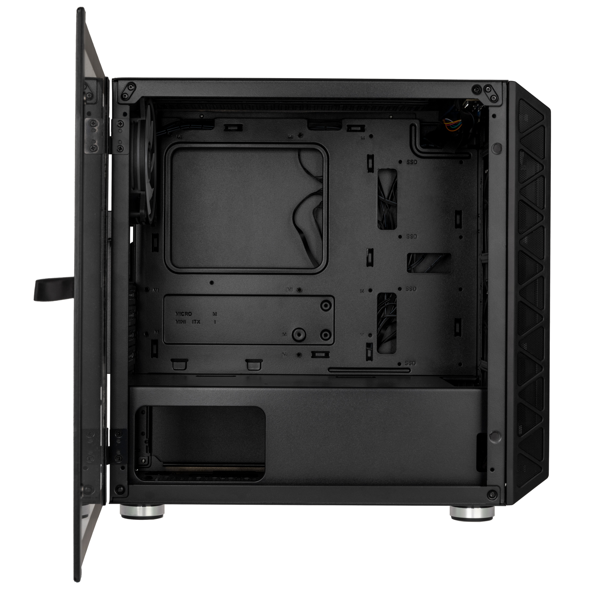 Kolink - Kolink Citadel Glass SE ARGB Micro-ATX Gaming Case - Black