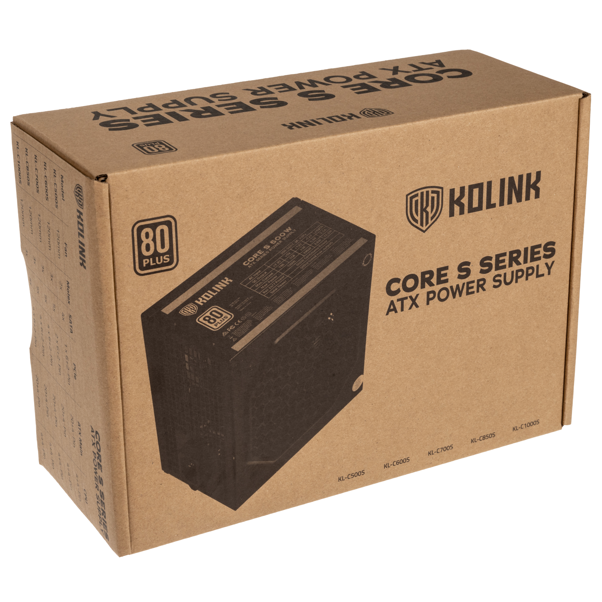 Kolink - Kolink Core S Series 500W 80 Plus Certified Power Supply