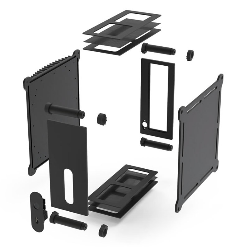 Streacom - Streacom DB1 Ultra-Compact Fanless Mini-ITX Case - black
