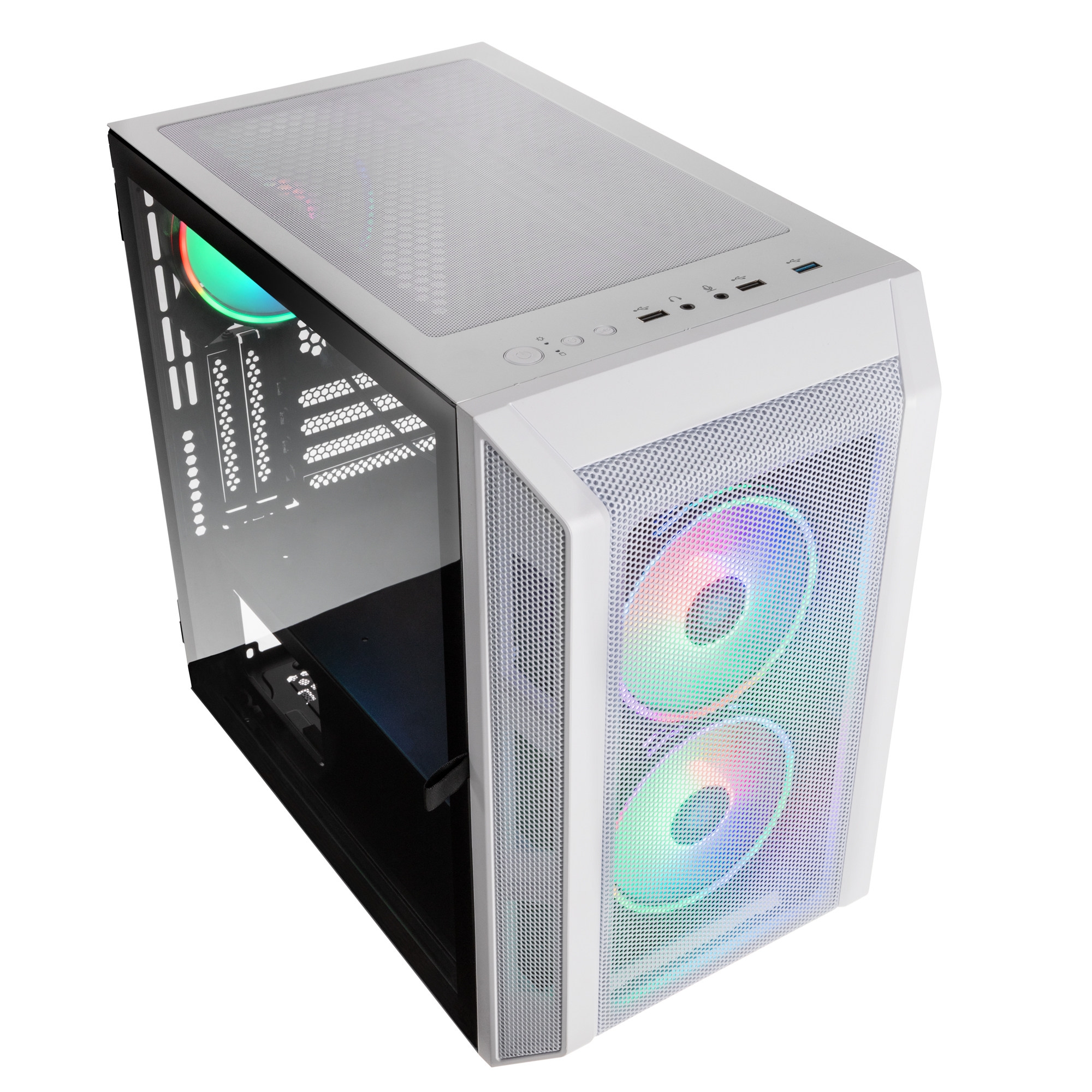Kolink - Kolink Citadel Mesh RGB Micro-ATX Case - White