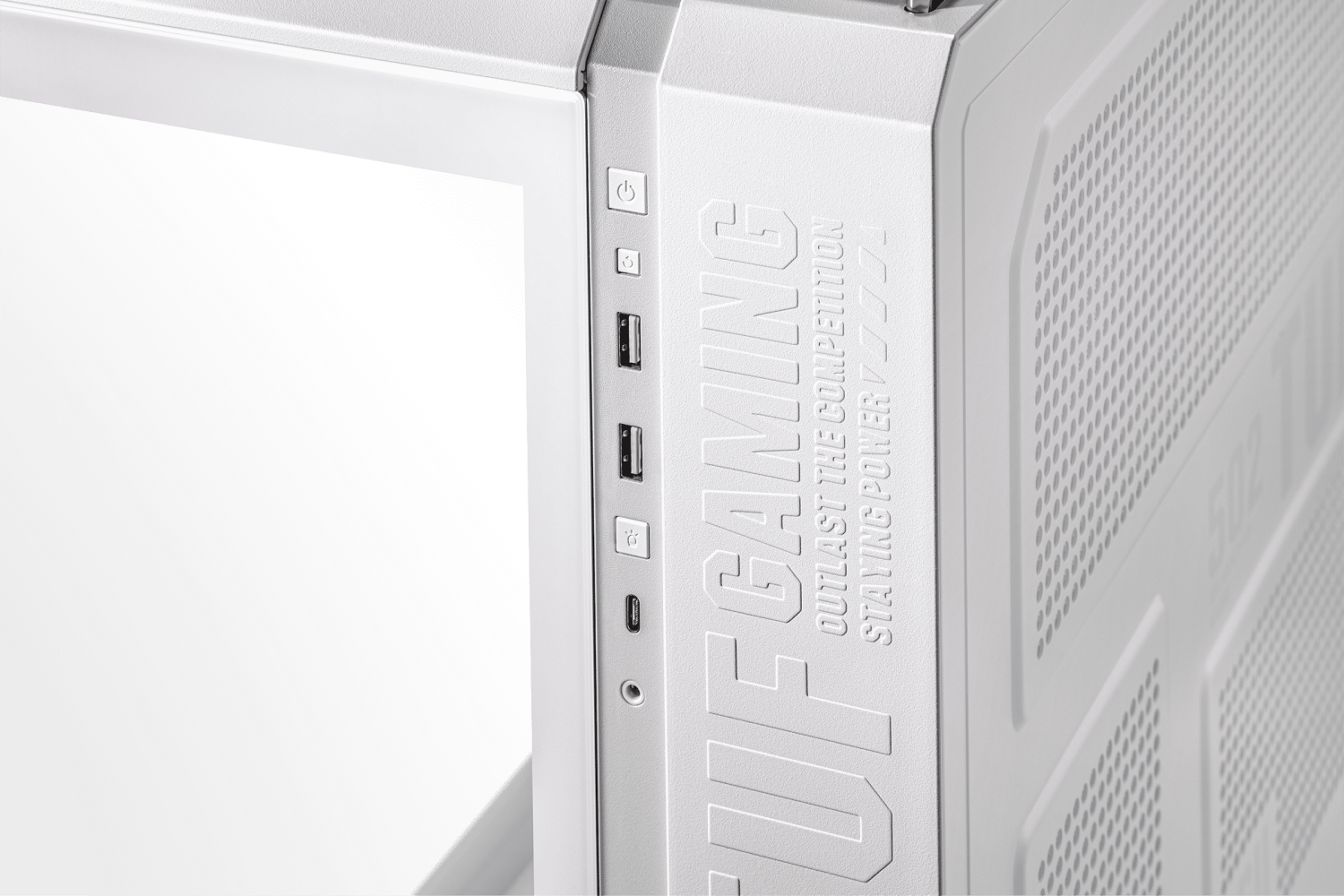 Asus - Asus TUF Gaming GT502 Mid-Tower Case - White