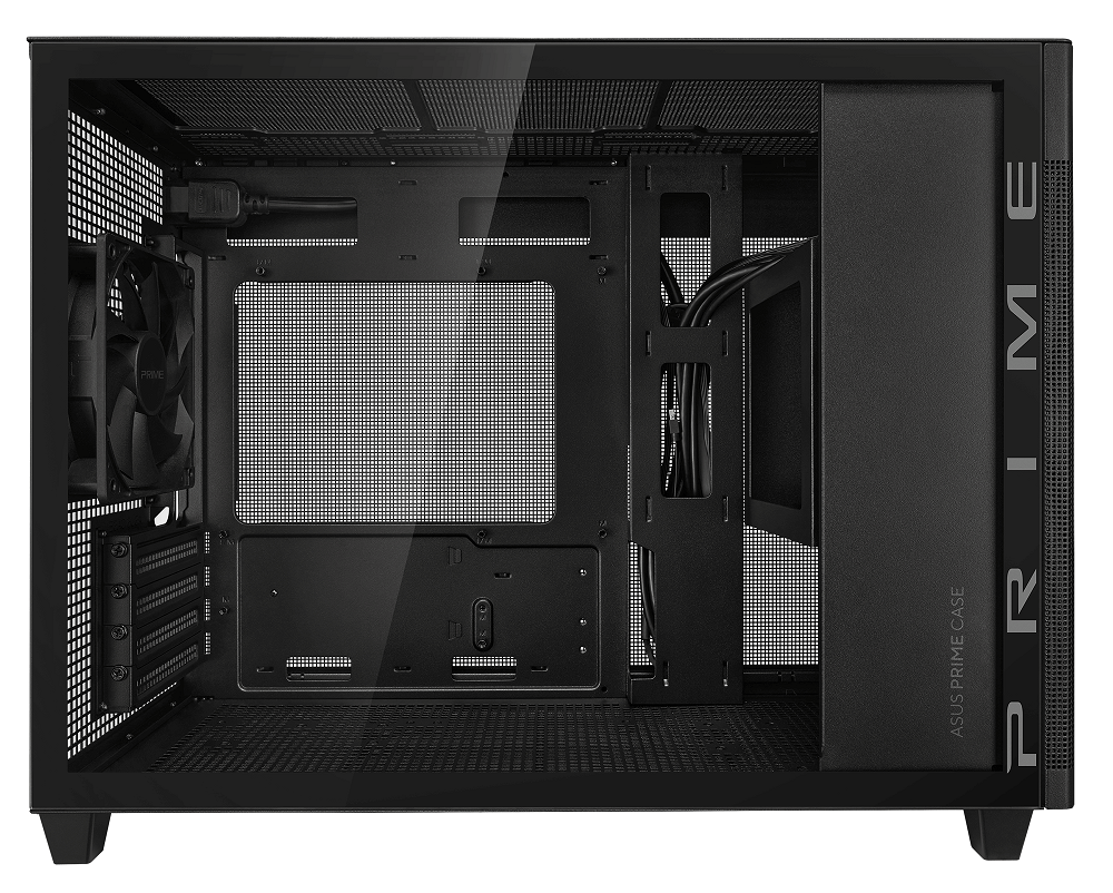 Asus - Asus Prime AP201 TG MicroATX Case - Black