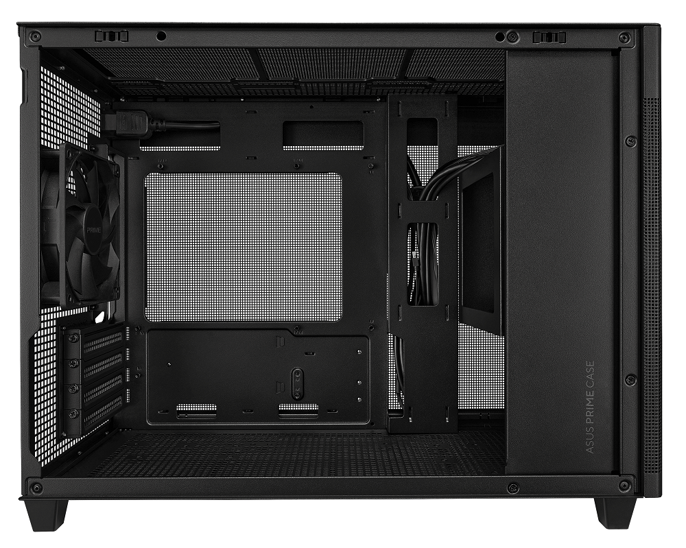 Asus - Asus Prime AP201 TG MicroATX Case - Black