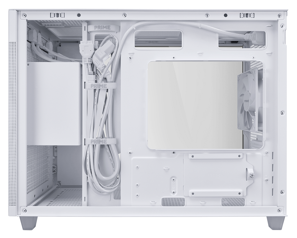 Asus - Asus Prime AP201 TG MicroATX Case - White