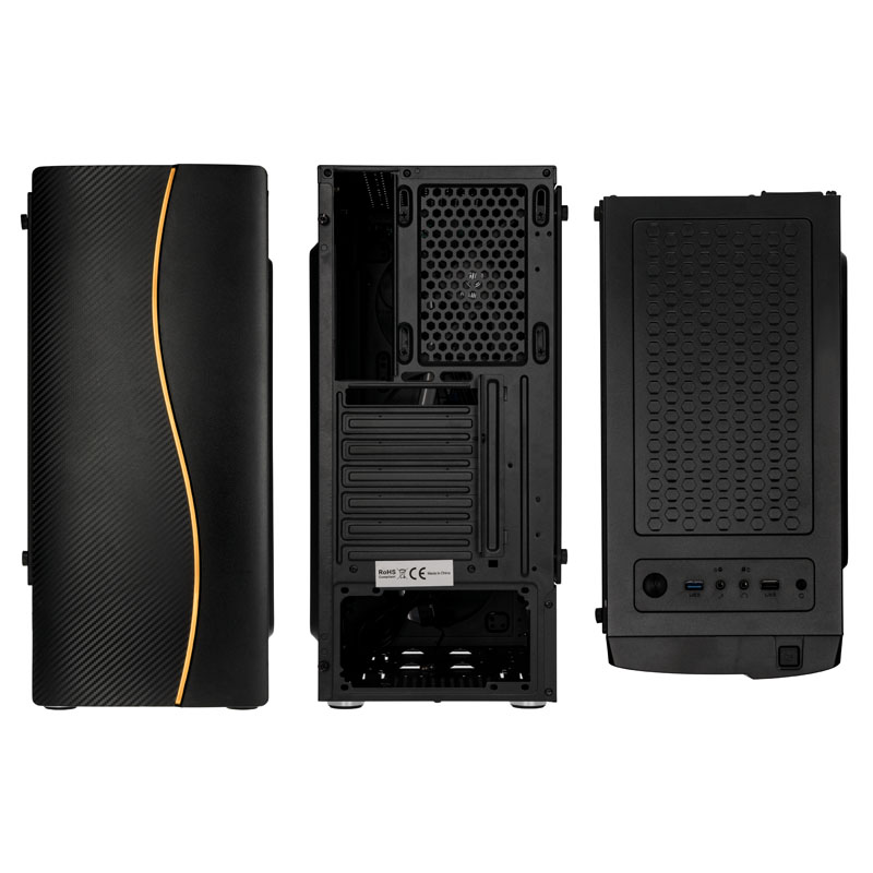 Kolink - Kolink Inspire Series K5 ARGB Midi Tower Gaming Case - Black Window