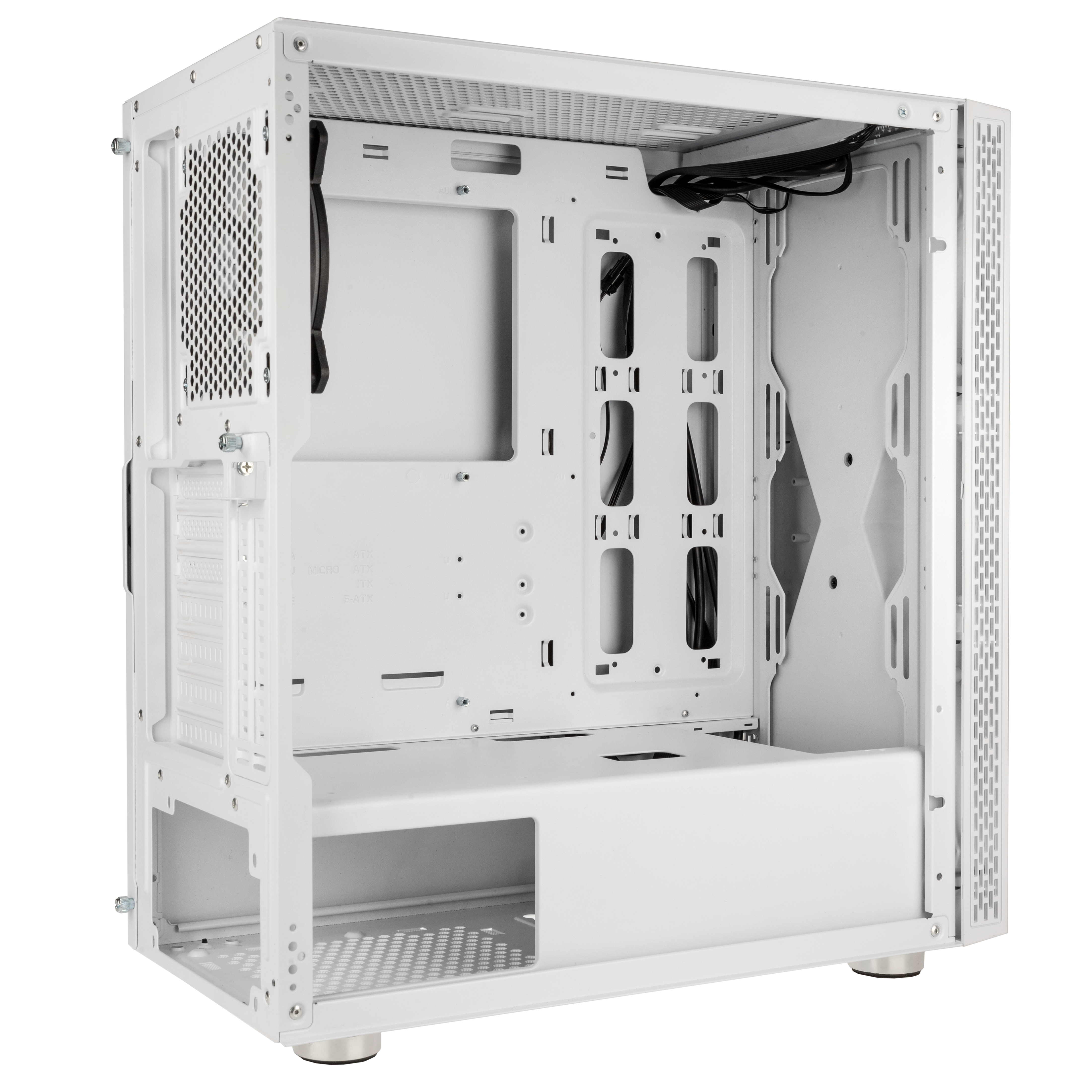 White RGB Gamer PC Case, ATX/mATX/ITX Compatible, Medium Tower PC Gaming  Empty