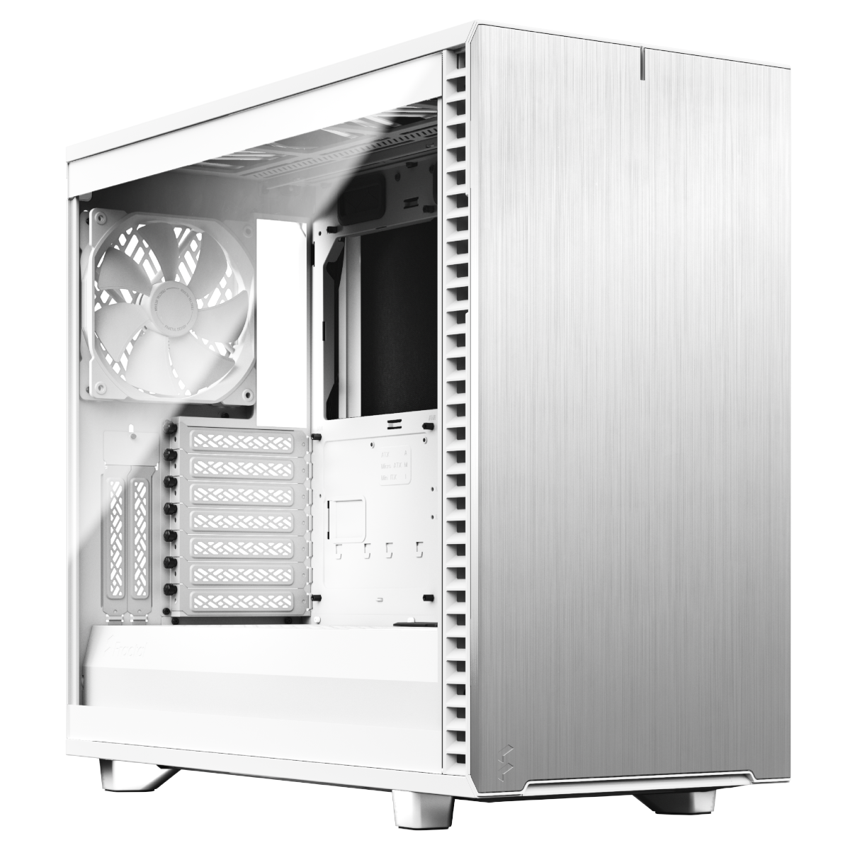 Fractal Design - Fractal Design Define 7 Mid-Tower Case - White Clear Tint Tempered Glass