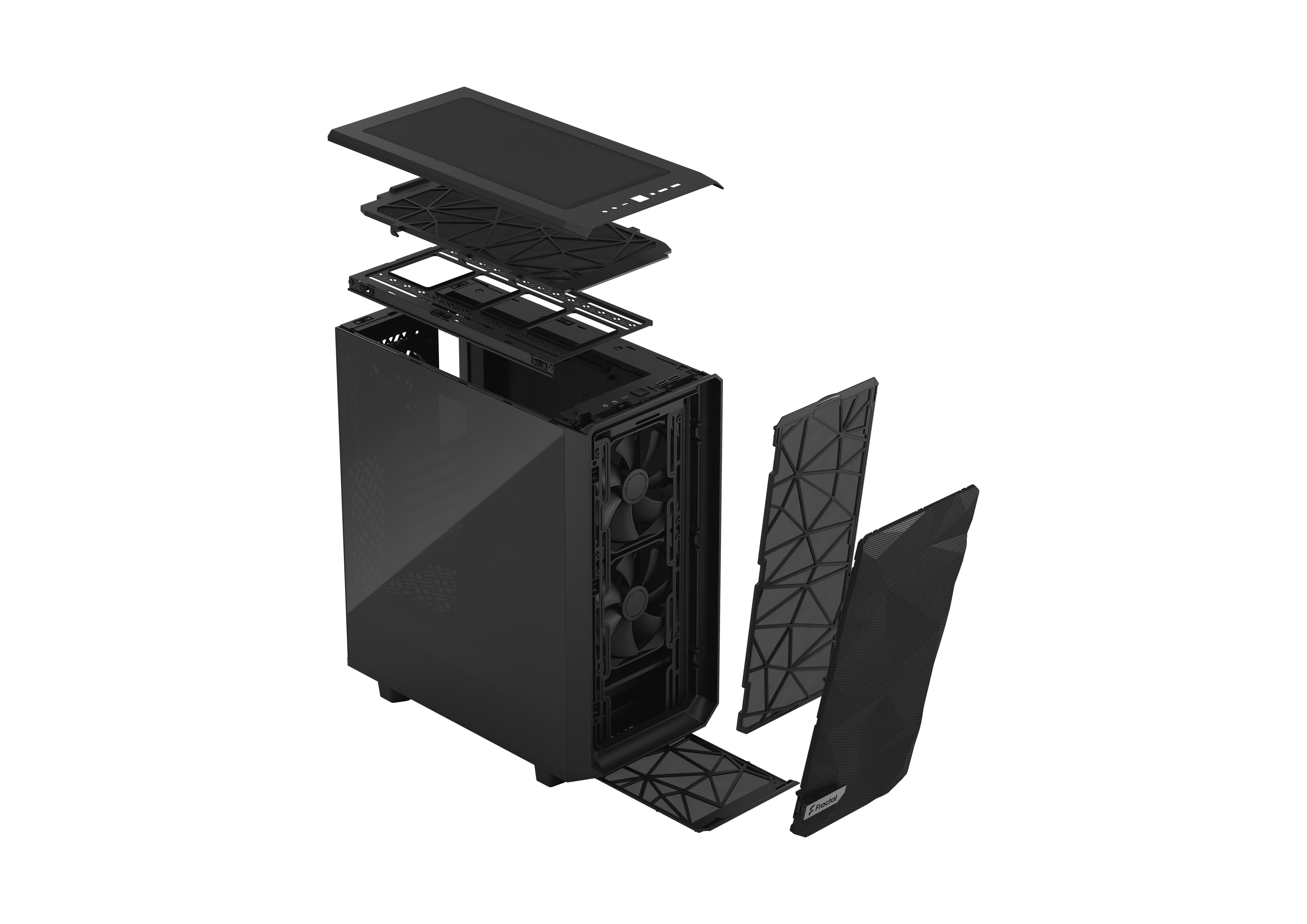 Fractal Design - Fractal Design Meshify 2 Compact Dark Tempered Glass ATX Mid Tower Computer Case