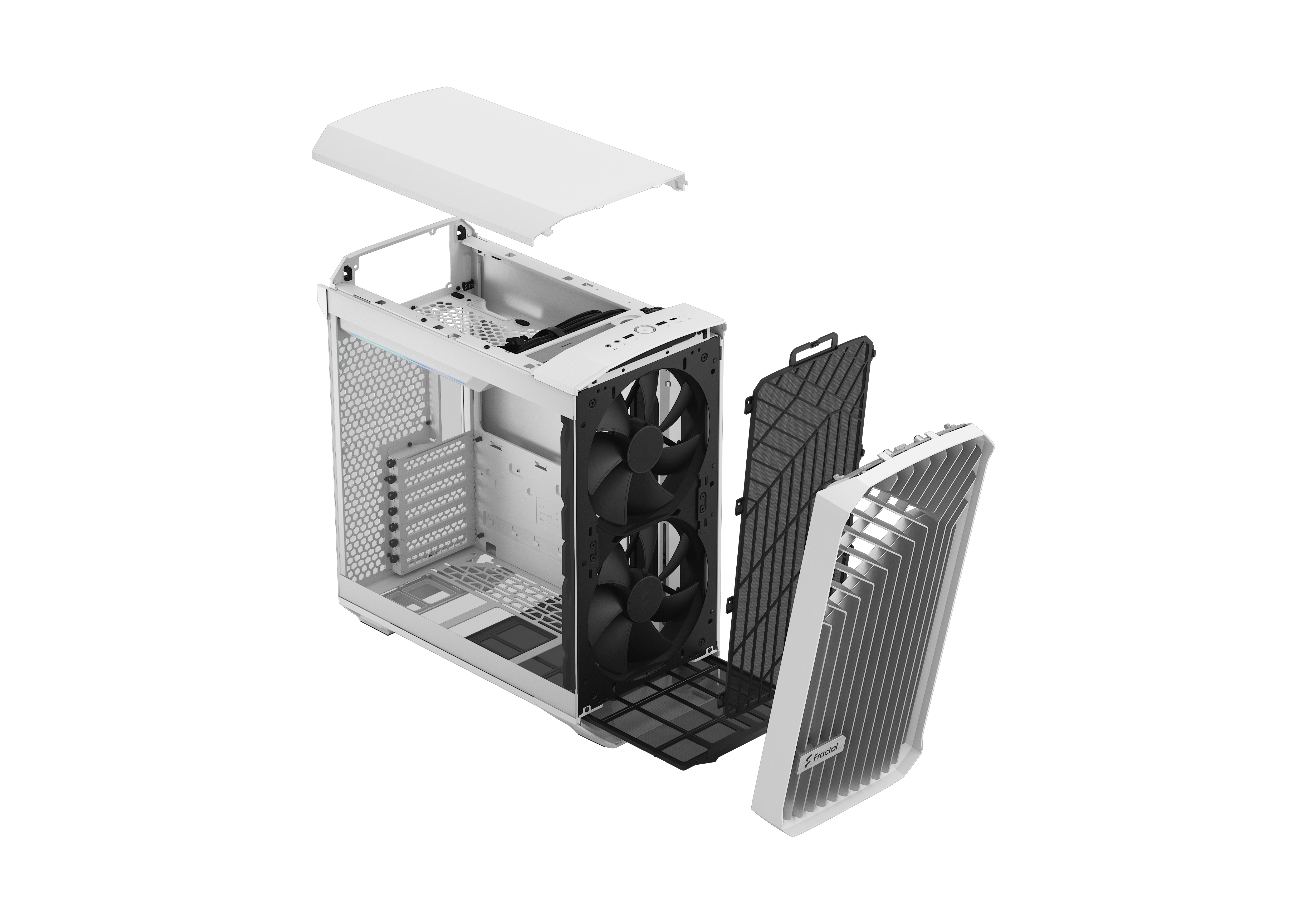 Fractal Design - Fractal Design Torrent Compact White TG Clear Tint Mid Tower Case