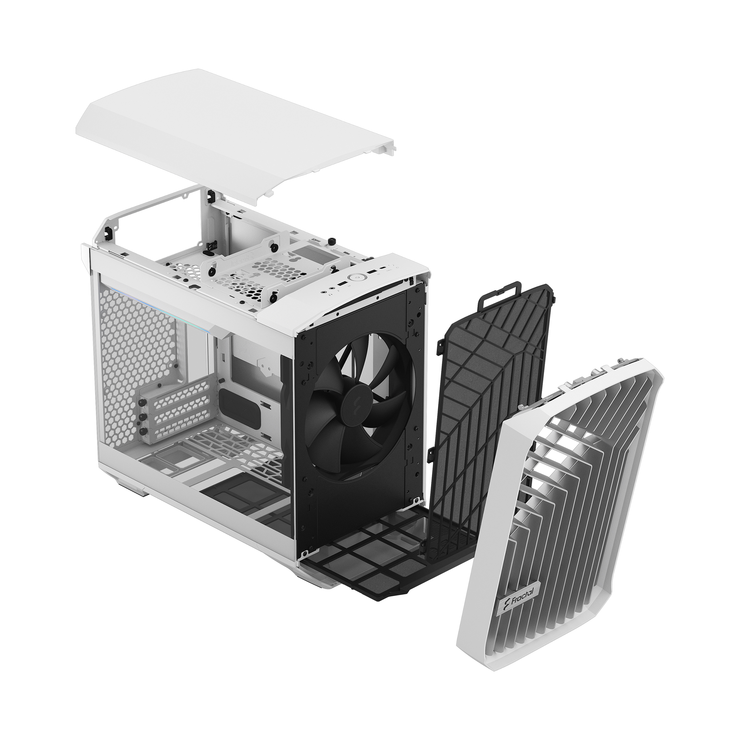 Fractal Design - Fractal Design Torrent Nano White TG Clear Tint M-ITX Case