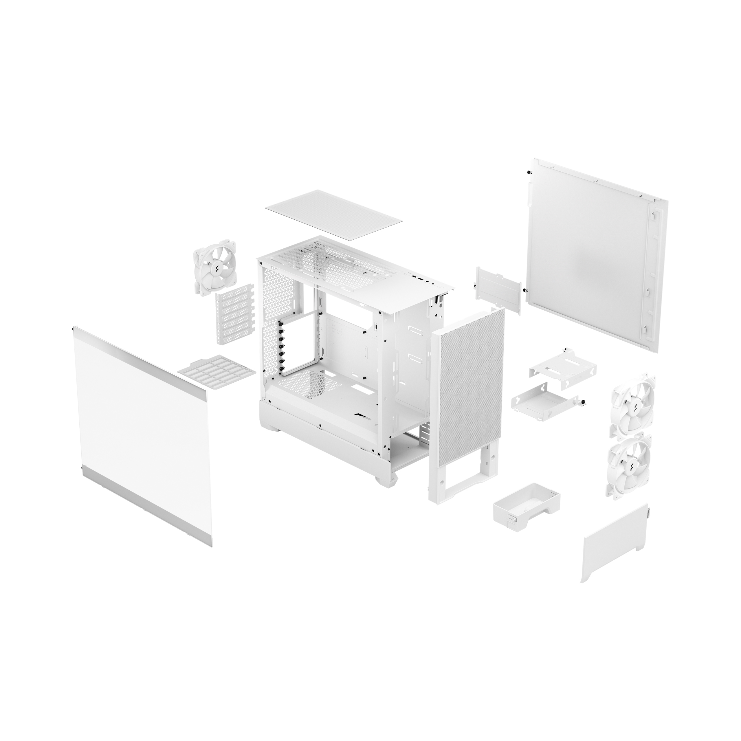 Fractal Design - Fractal Design Pop Air Clear Tempered Glass Mid Tower Case - White