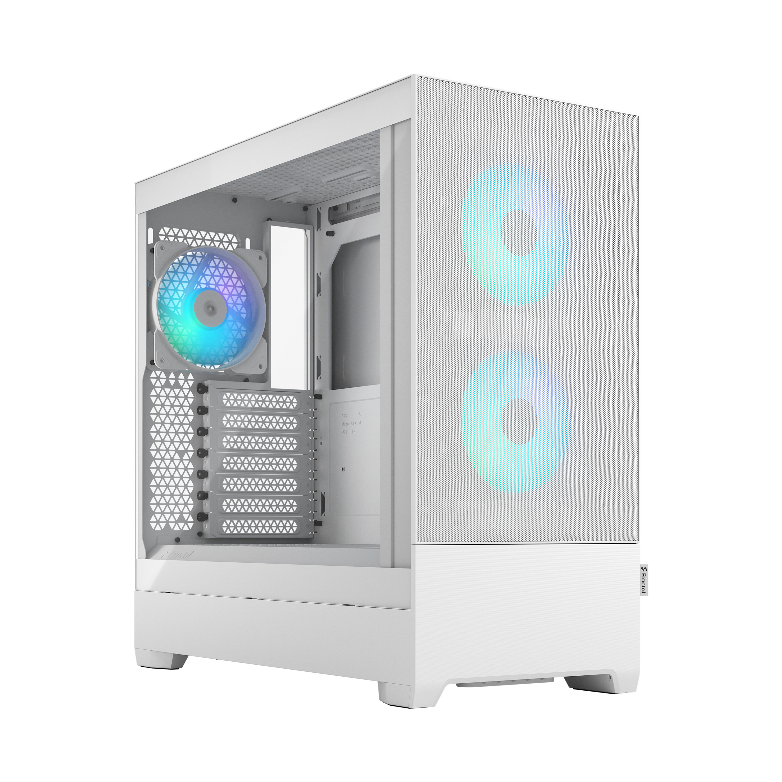 Fractal Design Pop Air RGB Tempered Glass Mid Tower Case - White