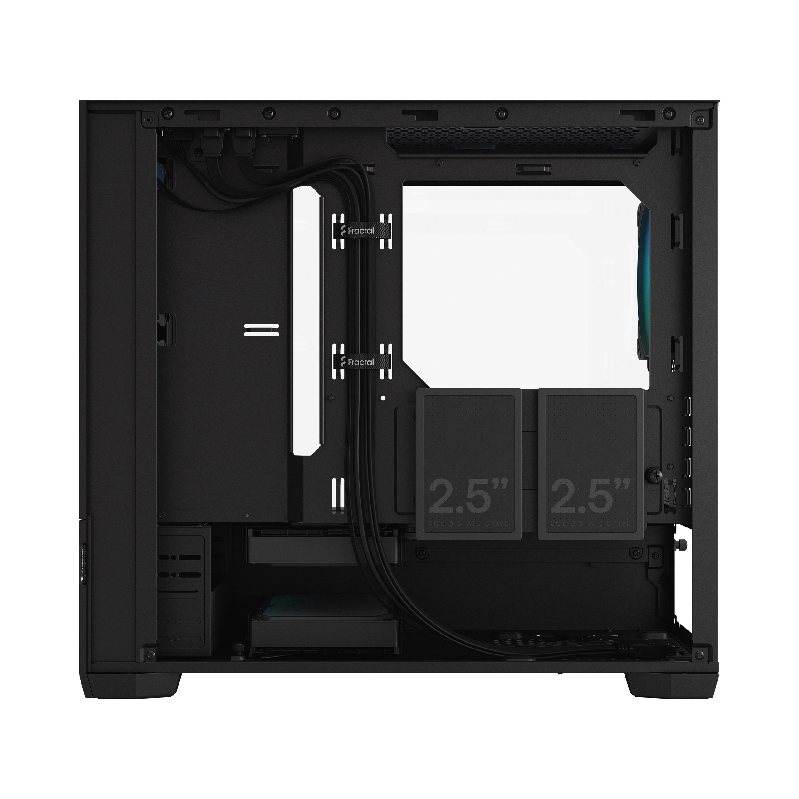Fractal Design - Fractal Design Pop Mini Air RGB Clear Tempered Glass Mini Tower Case - Black