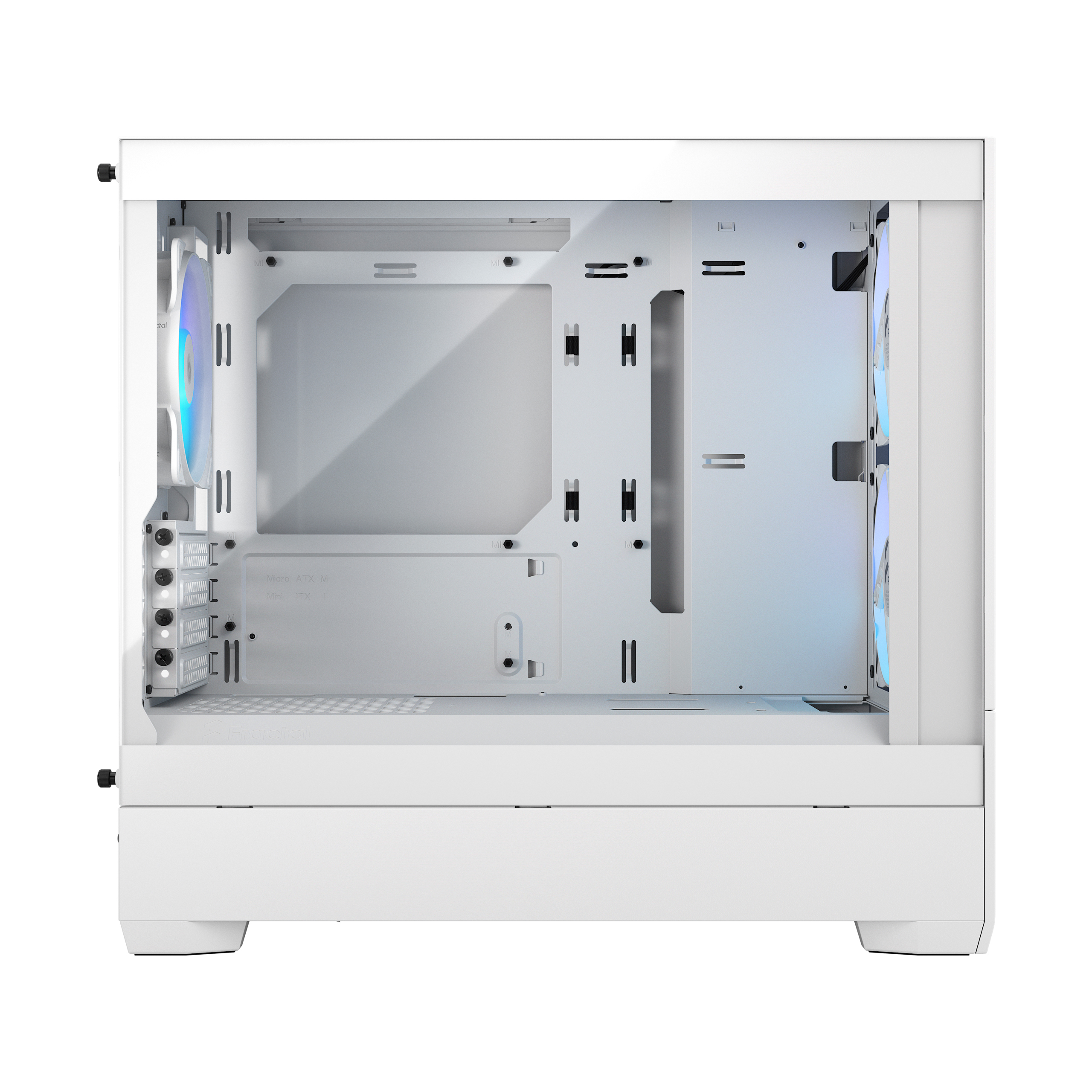 Fractal Design - Fractal Design Pop Mini Air RGB Clear Tempered Glass Mini Tower Case - White