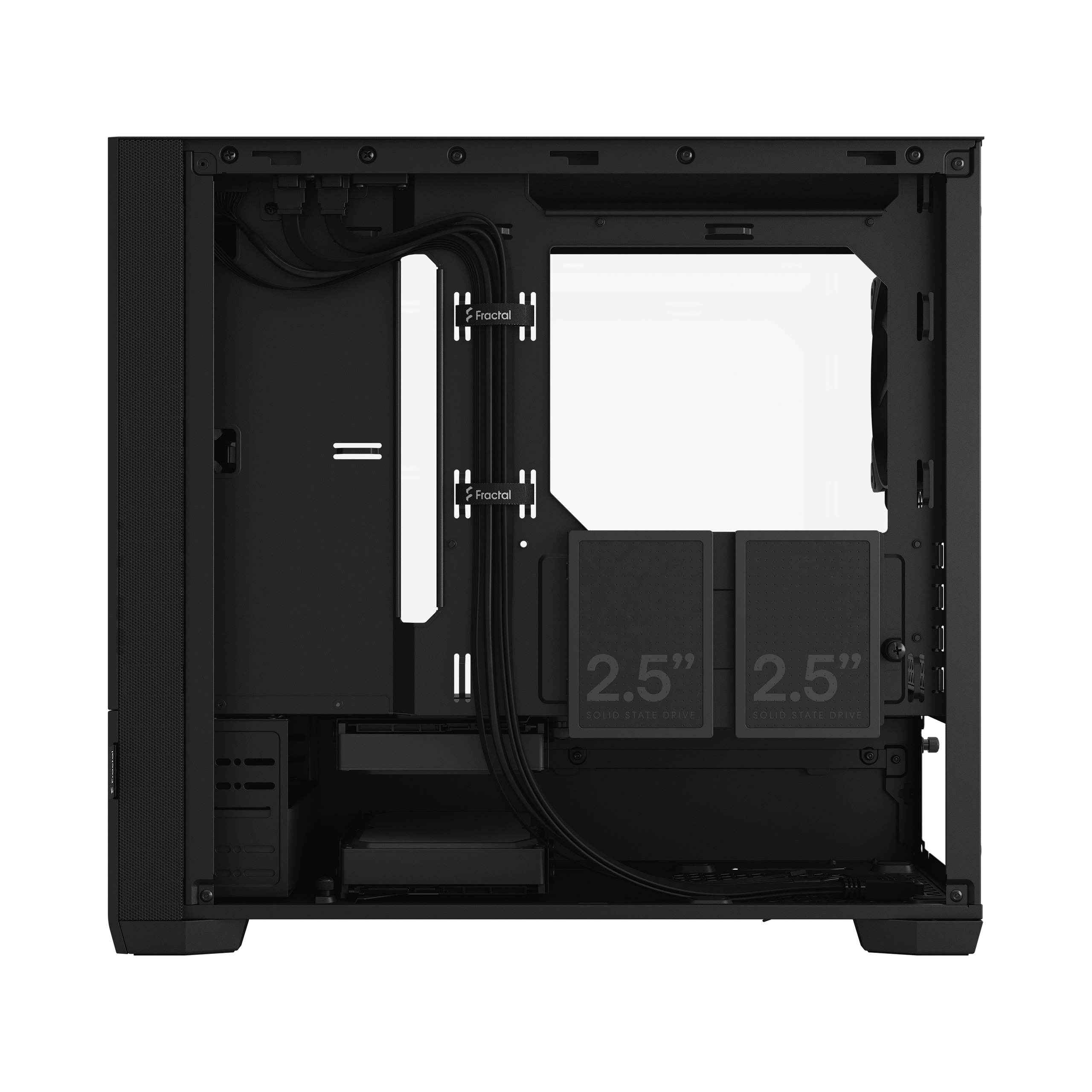 Fractal Design - Fractal Design Pop Mini Silent Clear Tempered Glass Mini Tower Case - Black