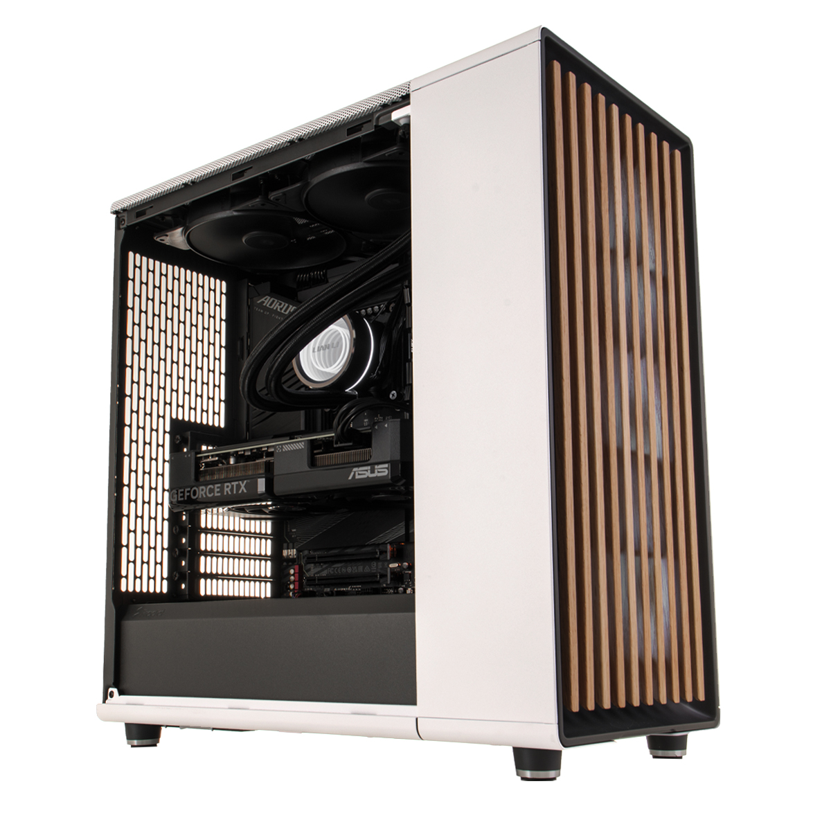 Fractal Design Focus G - Mid Tower Computer Case - ATX - High Airflow - 2X  Fractal Design Silent LL Series 120mm White LED Fans Included - USB 3.0 
