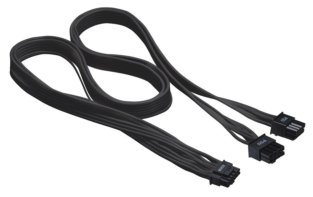 Phanteks 750mm Dual 8pin to 12+4 12VHPWR Adapter Cable (Black)