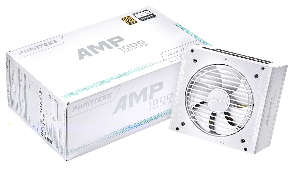 Phanteks AMP 1000W V2 80PLUS Gold Power Supply - White