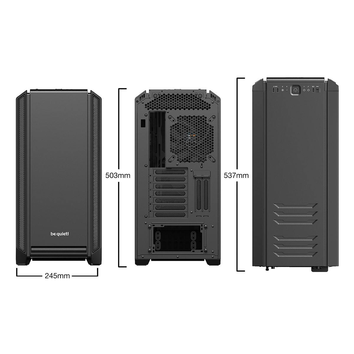 be quiet! - be quiet! Silent Base 601 Midi-Tower Case - Black Tempered Glass