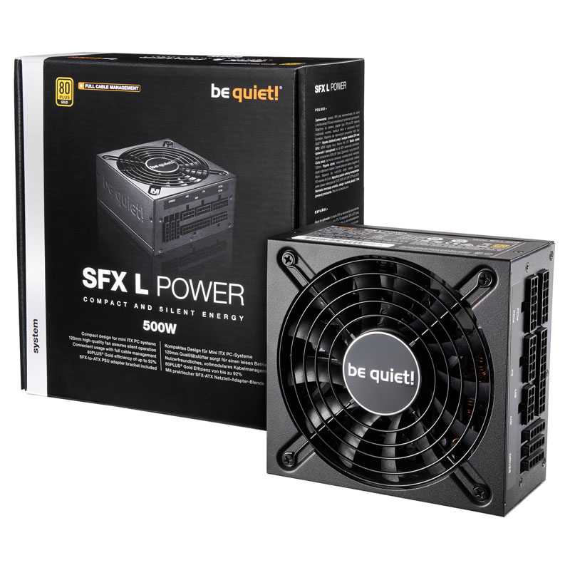 be quiet! SFX-L Power 500W 80 Plus Gold Modular Power Supply