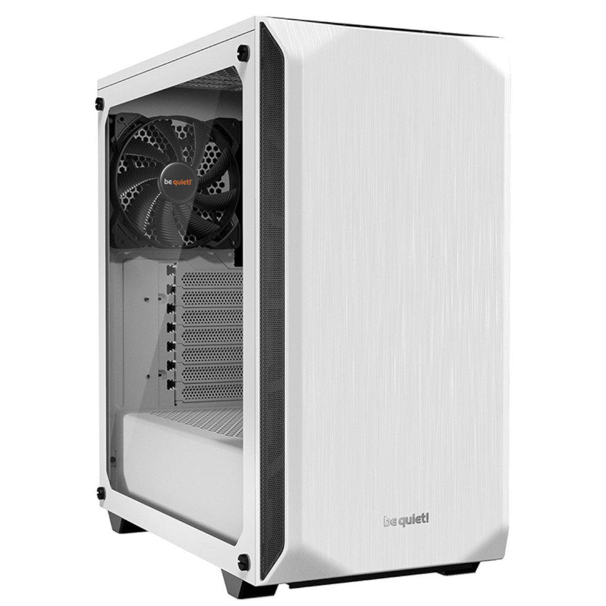 be quiet! Pure Base 500 Midi Tower Case - White Tempered Glass