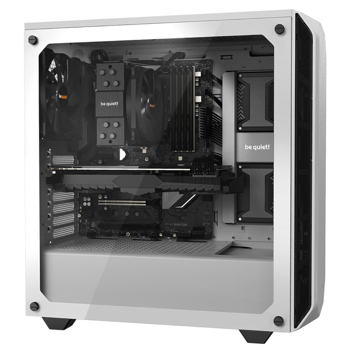 be quiet! - be quiet! Pure Base 500 Midi Tower Case - White Tempered Glass