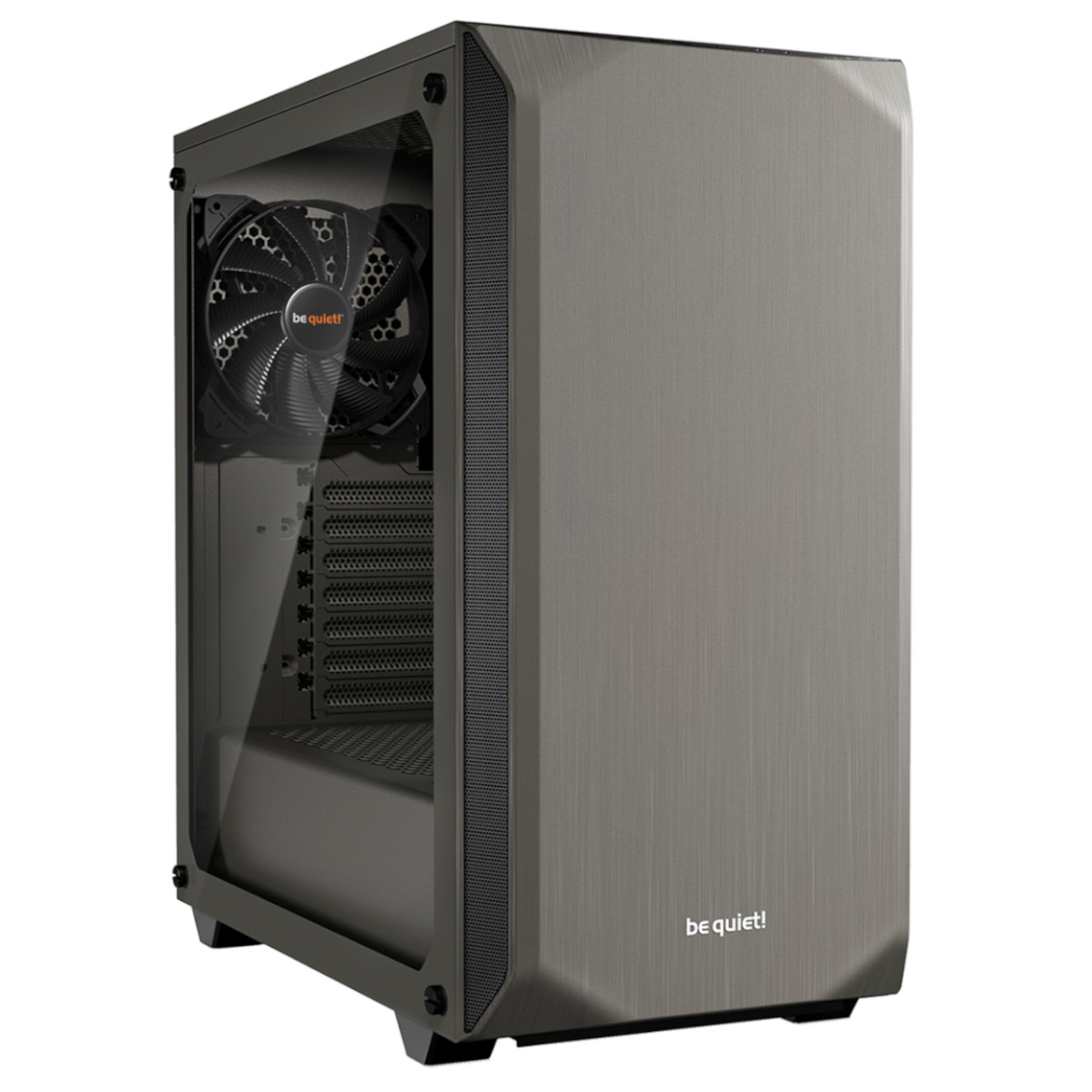 be quiet! Pure Base 500 Midi Tower Case - Grey Tempered Glass