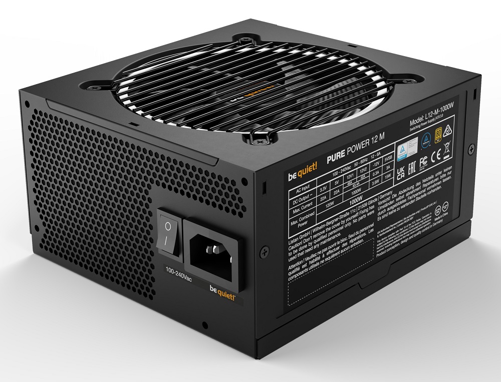 be quiet! - be quiet! Pure Power 12 M 1000W ATX 3.0 80 Plus Gold Power Supply