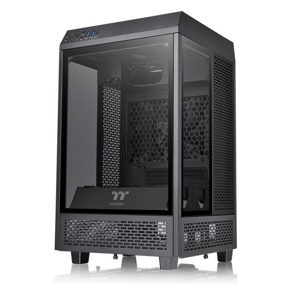 ThermalTake - Thermaltake The Tower 100 Mini Chassis Tempered Glass PC Gaming Case - Black