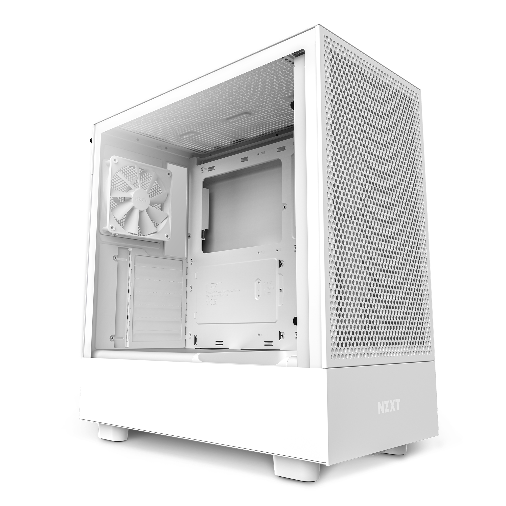 NZXT - NZXT H5 Flow Matte White Mid Tower Case