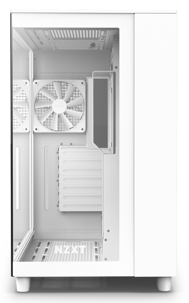 NZXT - NZXT H9 Flow Mid Tower Tempered Glass PC Gaming Case - White