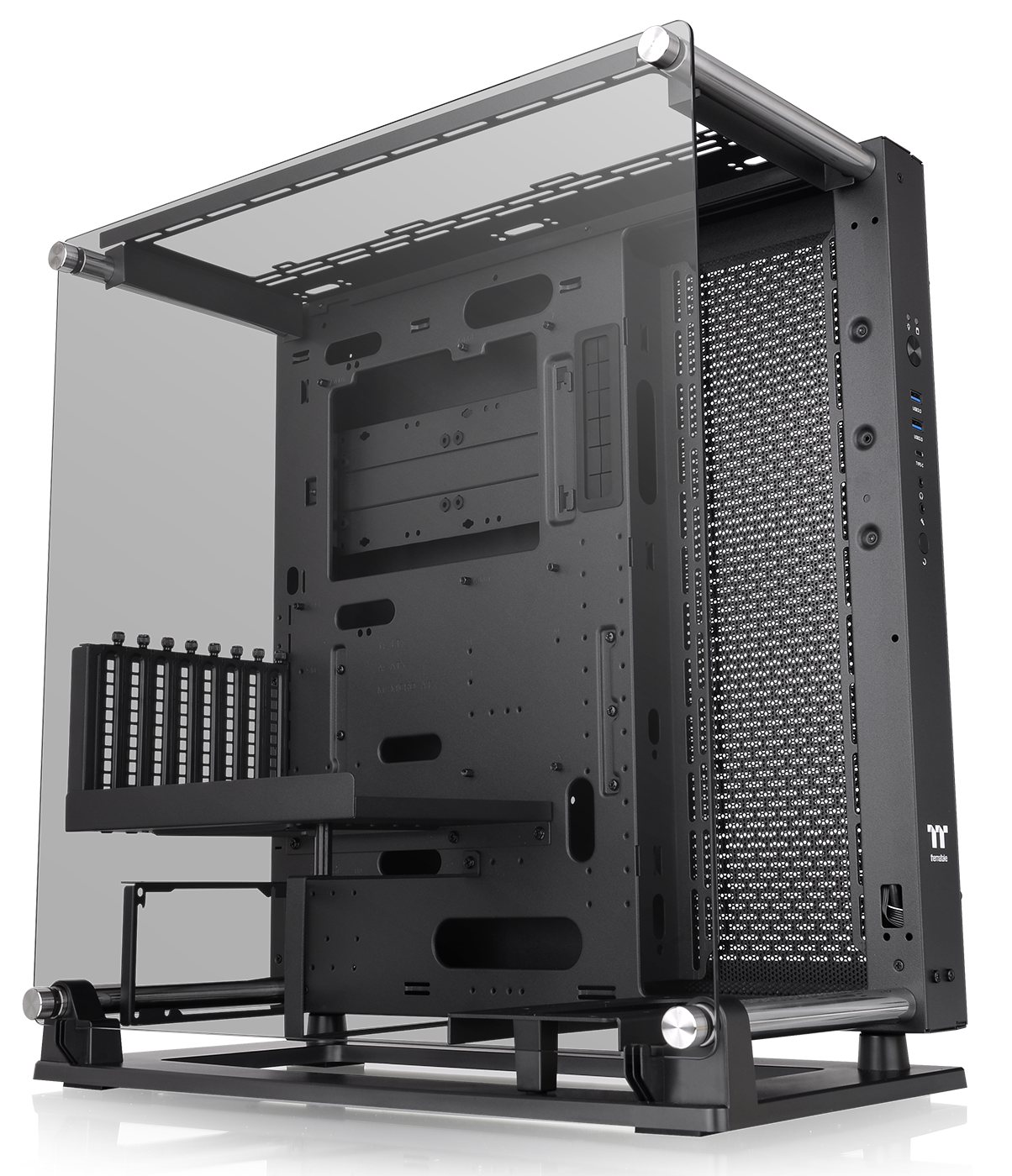 Thermaltake Core P3 TG Pro Tempered Glass Wall Mountable Mid Tower Case - Black
