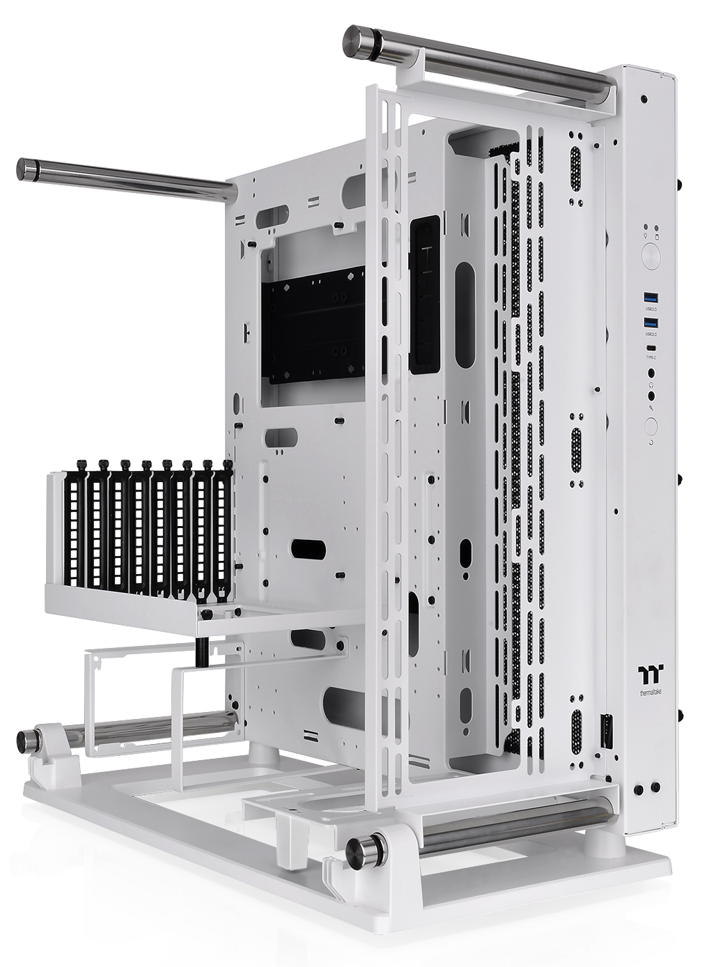 ThermalTake - Thermaltake Core P3 TG Pro Tempered Glass Wall Mountable Mid Tower Case - White