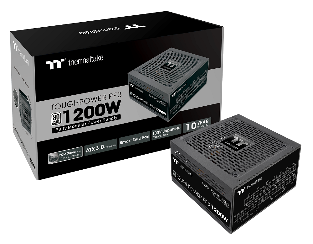Thermaltake Toughpower PF3 1200W ATX3.0 Native PCIE 5 Fully Modular 80 Plus Platinum Power Supply