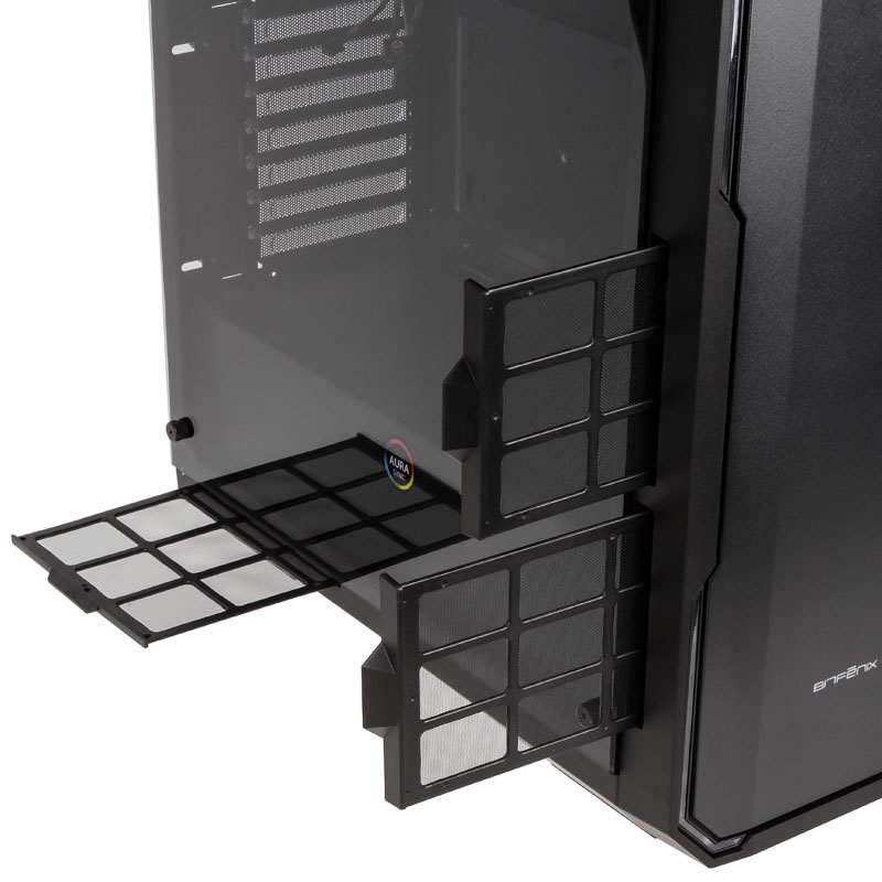 BitFenix - Bitfenix Enso Midi Tower RGB Gaming Case - Black Tempered Glass