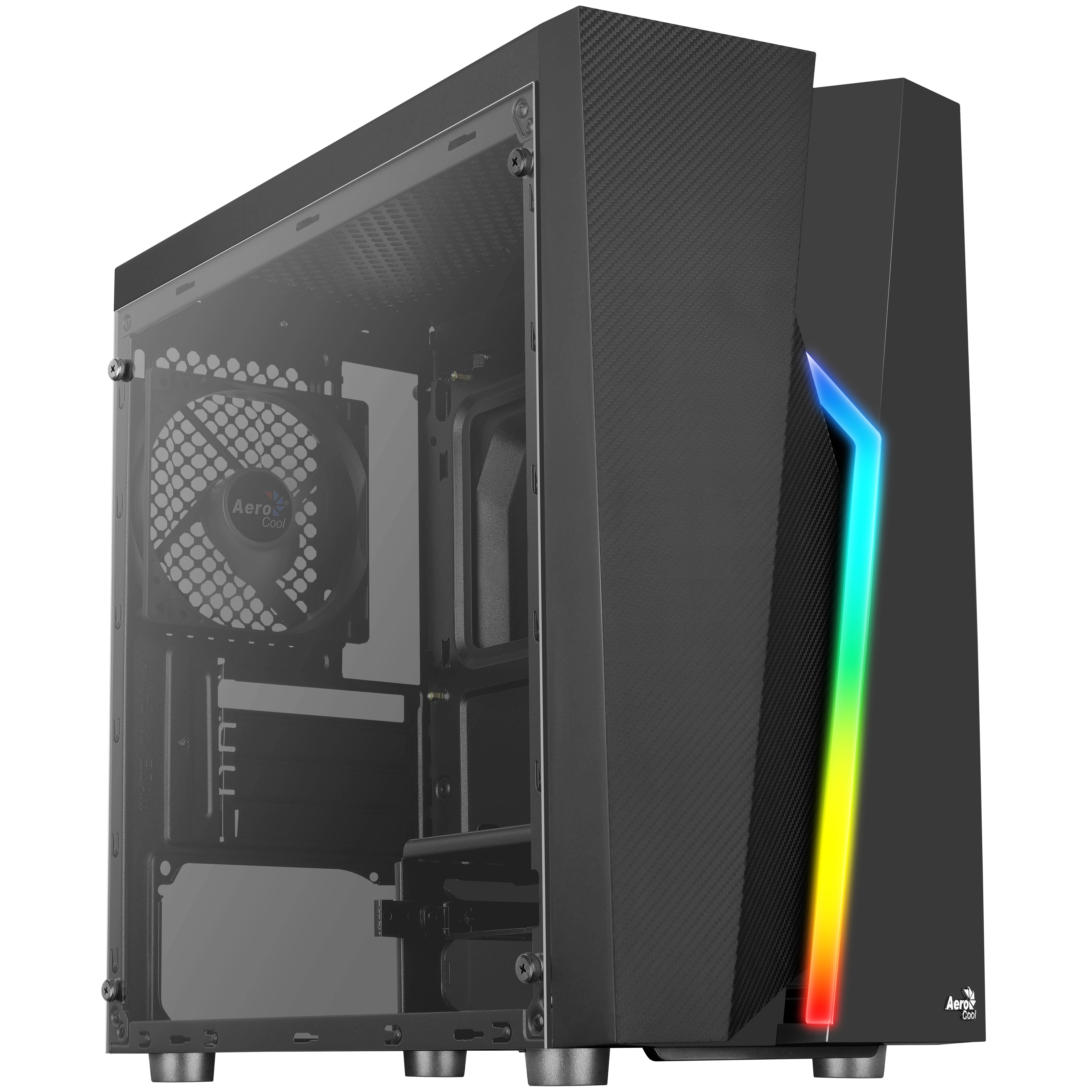 Aerocool Bolt Mini TG Micro-ATX case - black