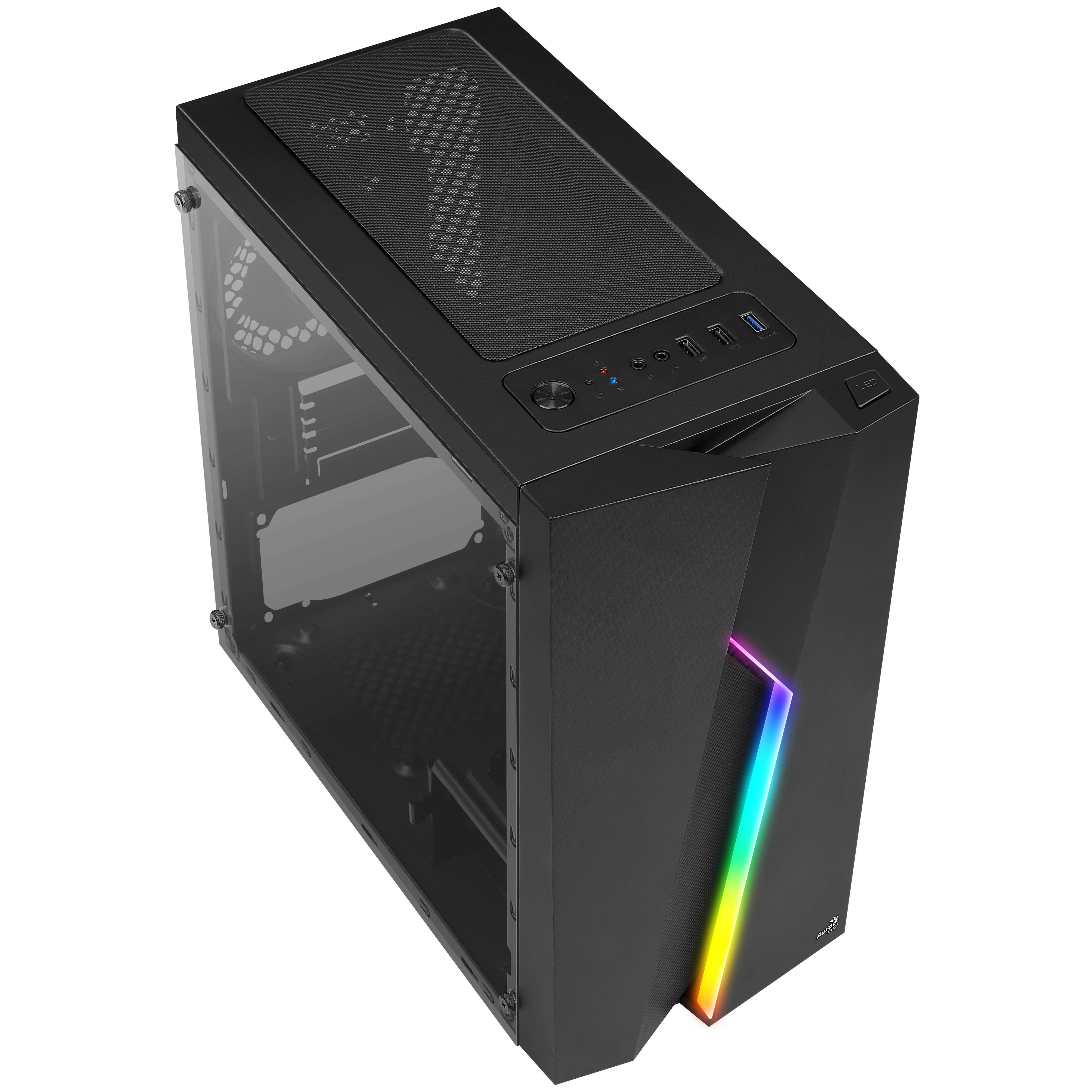 Aerocool - Aerocool Bolt Mini TG Micro-ATX case - black