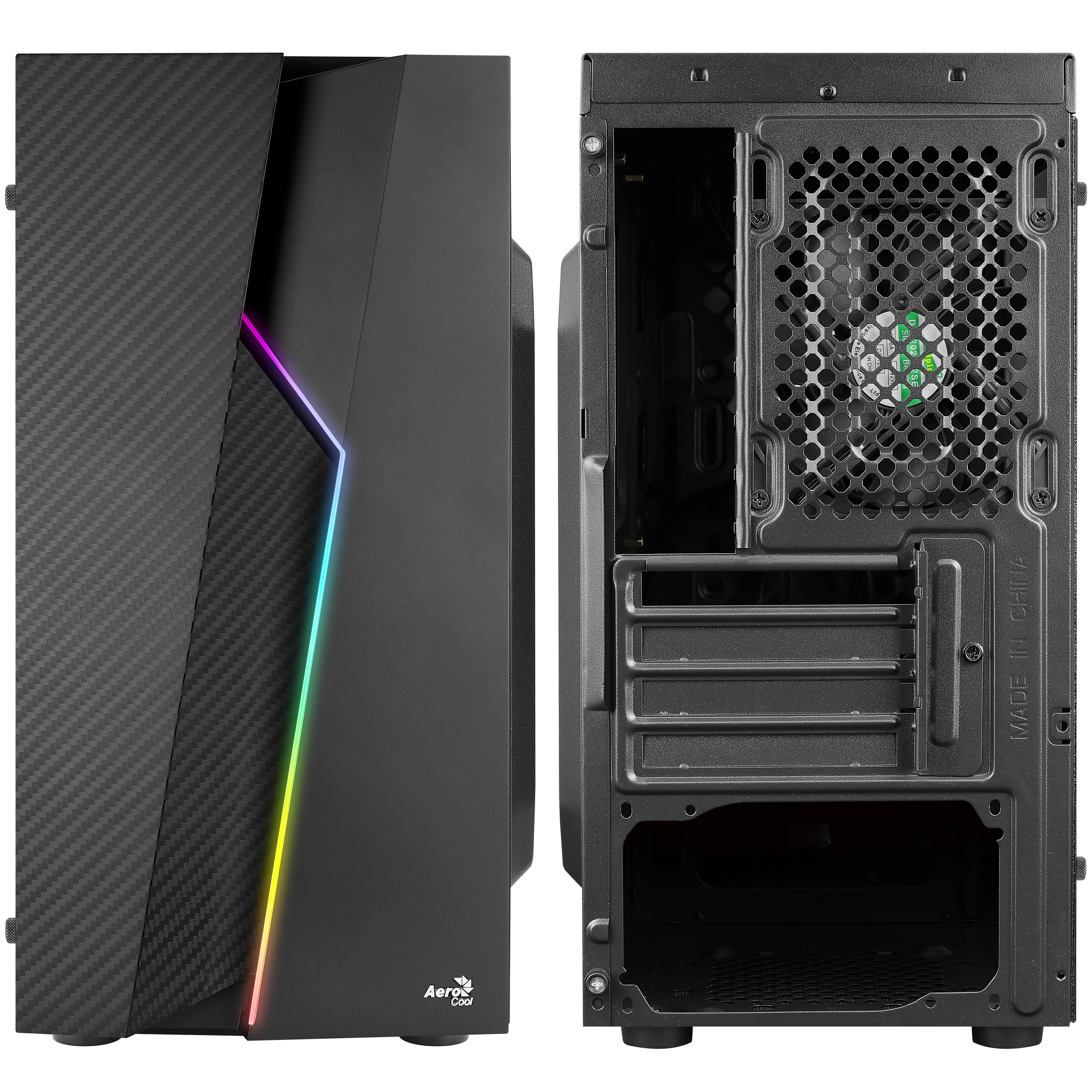 Aerocool - Aerocool Bolt Mini TG Micro-ATX case - black