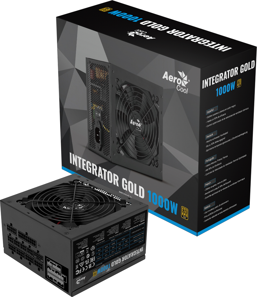 Aerocool Integrator Gold 1000W 80 Plus Gold Modular Power Supply