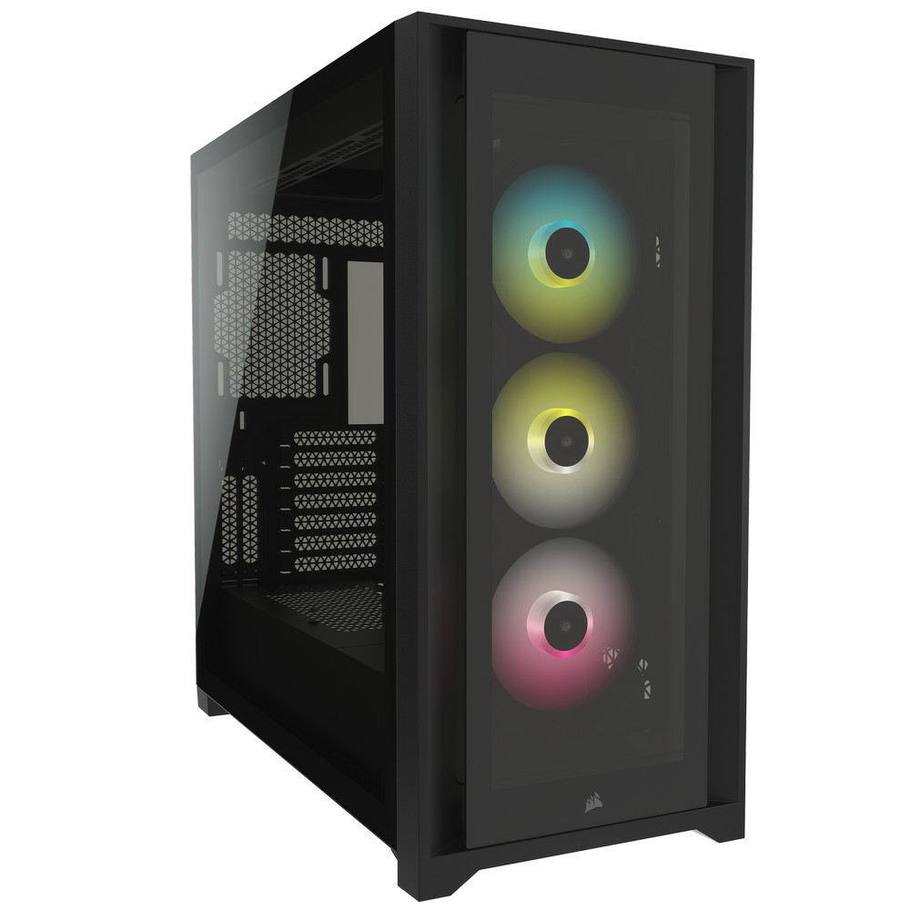 Corsair iCUE 5000X RGB Tempered Glass Mid-Tower Smart Case - Black CC-9011212-WW
