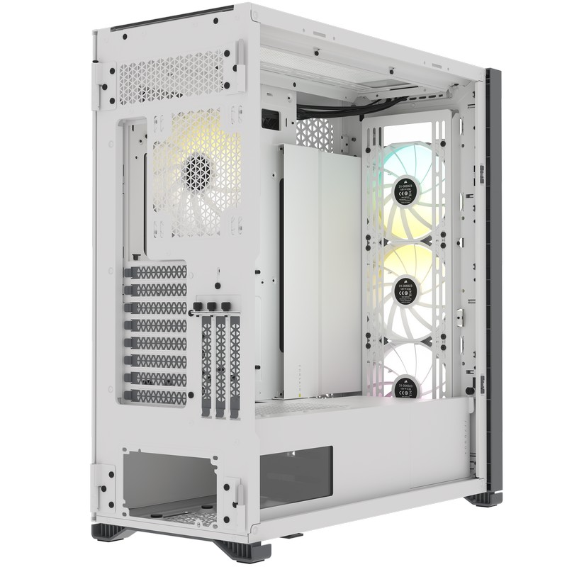 CORSAIR - Corsair iCUE 7000X RGB Tempered Glass Full Tower Smart Case - White (CC-9011227-WW)