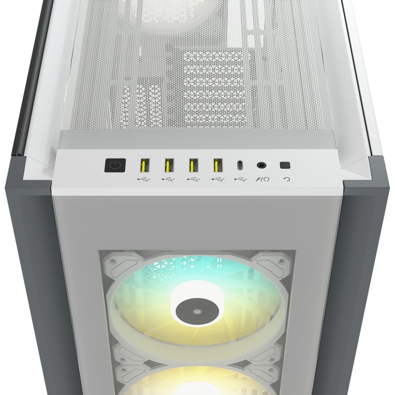 CORSAIR - Corsair iCUE 7000X RGB Tempered Glass Full Tower Smart Case - White (CC-9011227-WW)