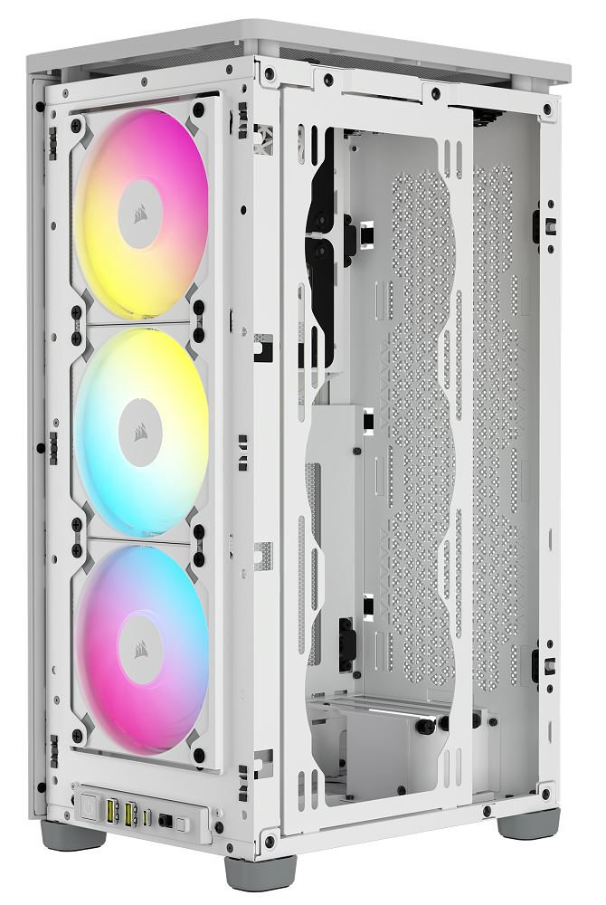 CORSAIR - Corsair iCUE 2000D RGB AIRFLOW Mini-ITX Case - White