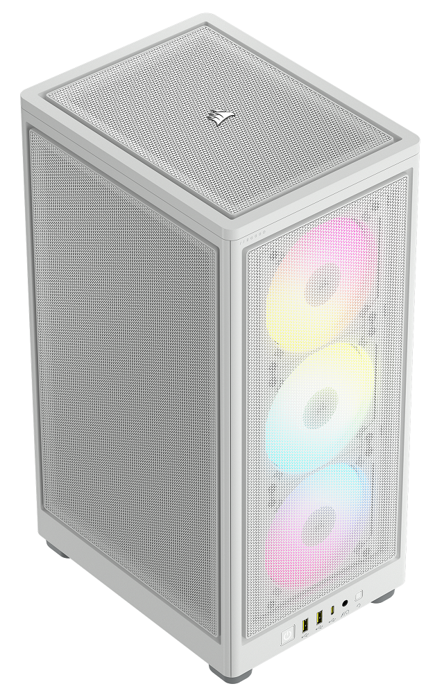 CORSAIR - Corsair iCUE 2000D RGB AIRFLOW Mini-ITX Case - White