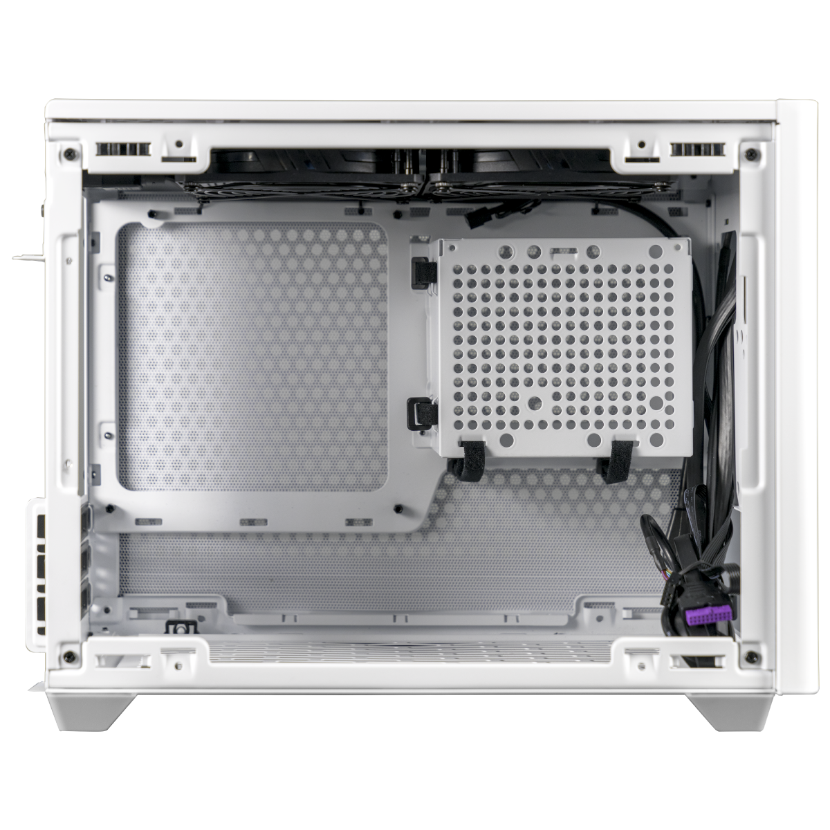 Cooler Master - Cooler Master MasterBox NR200P Mini-ITX Case - White Tempered Glass
