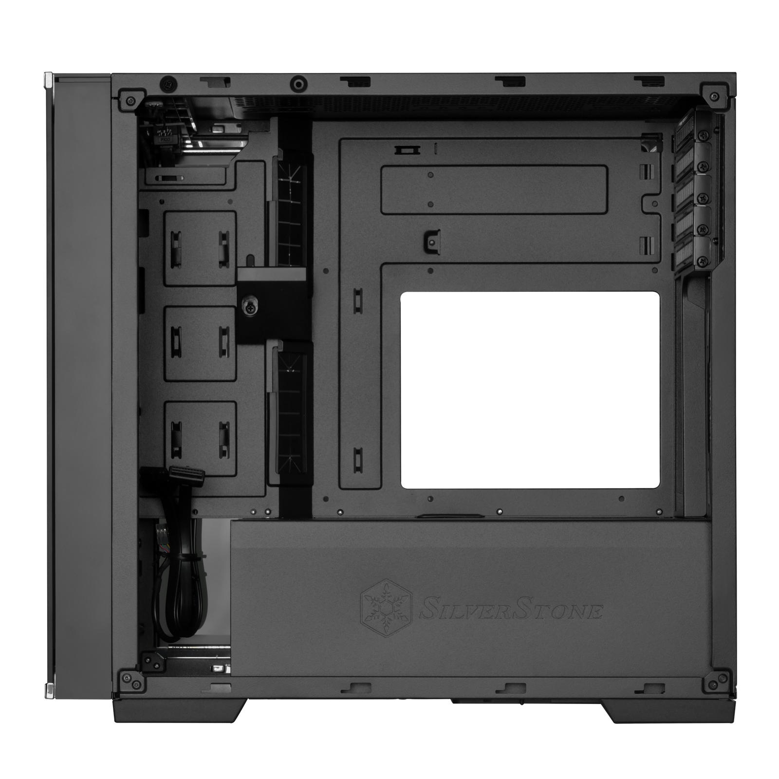 Silverstone Lucid LD01B Micro-ATX Case - Stainless Steel & Tempered Glass